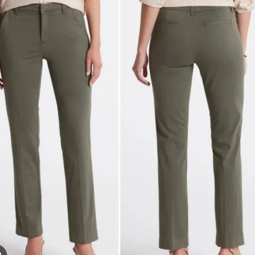 NWT LILA RYAN PETITE JENALYN BOOTCUT TROUSER IN PINE GROVE